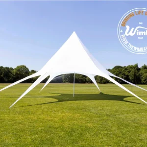 10m Star Canopy Gazebo – Hexagon Garden Pavilion Wedding Party Tent Stretch Tent Marquee – Wimba Economy