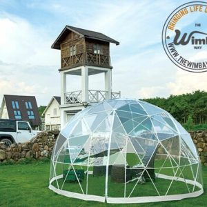 2.88m Geodesic Garden Igloo Dome – Clear PVC Bubble Tent for Outdoor Dining, Hot Tubs & All‑Weather Lounging